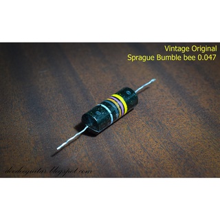 Vintage Original Sprague Bumble bee 0.047 คาปาซิเตอร์กีตาร์ Capacitor