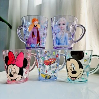✅พร้อมส่งในไทย✅แก้วน้ำ แก้วน้ำพลาสติกลายดิสนีย์ Disney แก้วน้ำดื่มจุ 300 ml มีหูจับ.(ลายหน้า-หลัง)