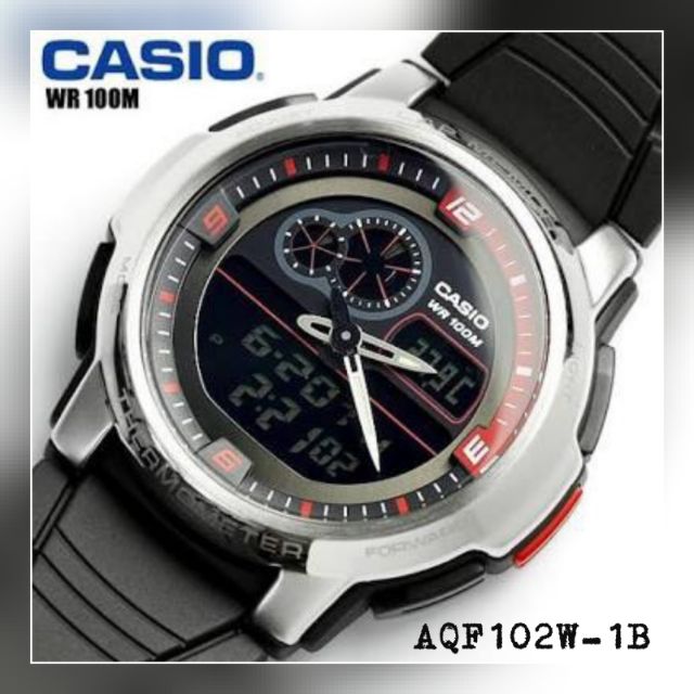 นาฬิกาข้อมือผู้ชาย Casio Standard รุ่น AQF102W-1B 👉ของแท้ 💯%👈