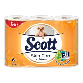 กระดาษชำระ SCOTT SKIN CARE แพ็ค 6 เช็ดสะอาด ไม่ทิ้งขุย