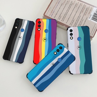 เคสโทรศัพท์มือถือ ซิลิโคน ไล่โทนสีรุ้ง ของแท้ สําหรับ Motorola Moto E7 Power G100 G60 G30 G20 G10