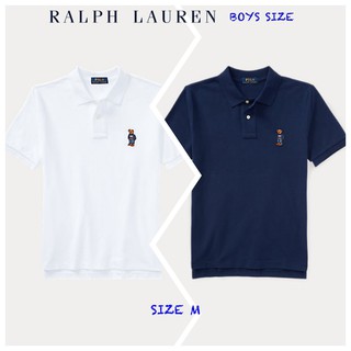 RALPH LAUREN POLO BEAR COTTON MESH POLO ( เด็กโตผู้ชายอเมริกาอายุ 8-20 ปี )