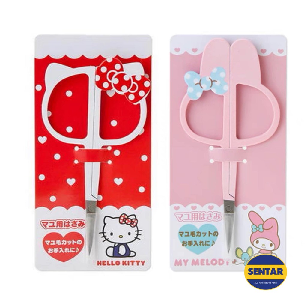 Hello Kitty Melody Make Up กรรไกรคิ้ว ที่กันขนคิ้ว กรรไกรขนาดเล็ก 10x6 ซม.
