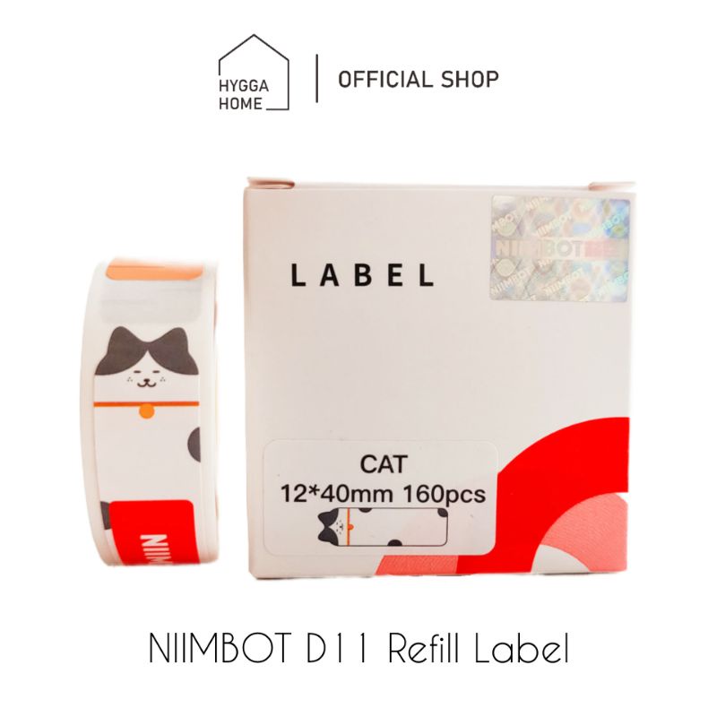 Hygga Home Niimbot D11 เครื่องพิมพ์ความร้อน LABEL Roll/ Refill Label