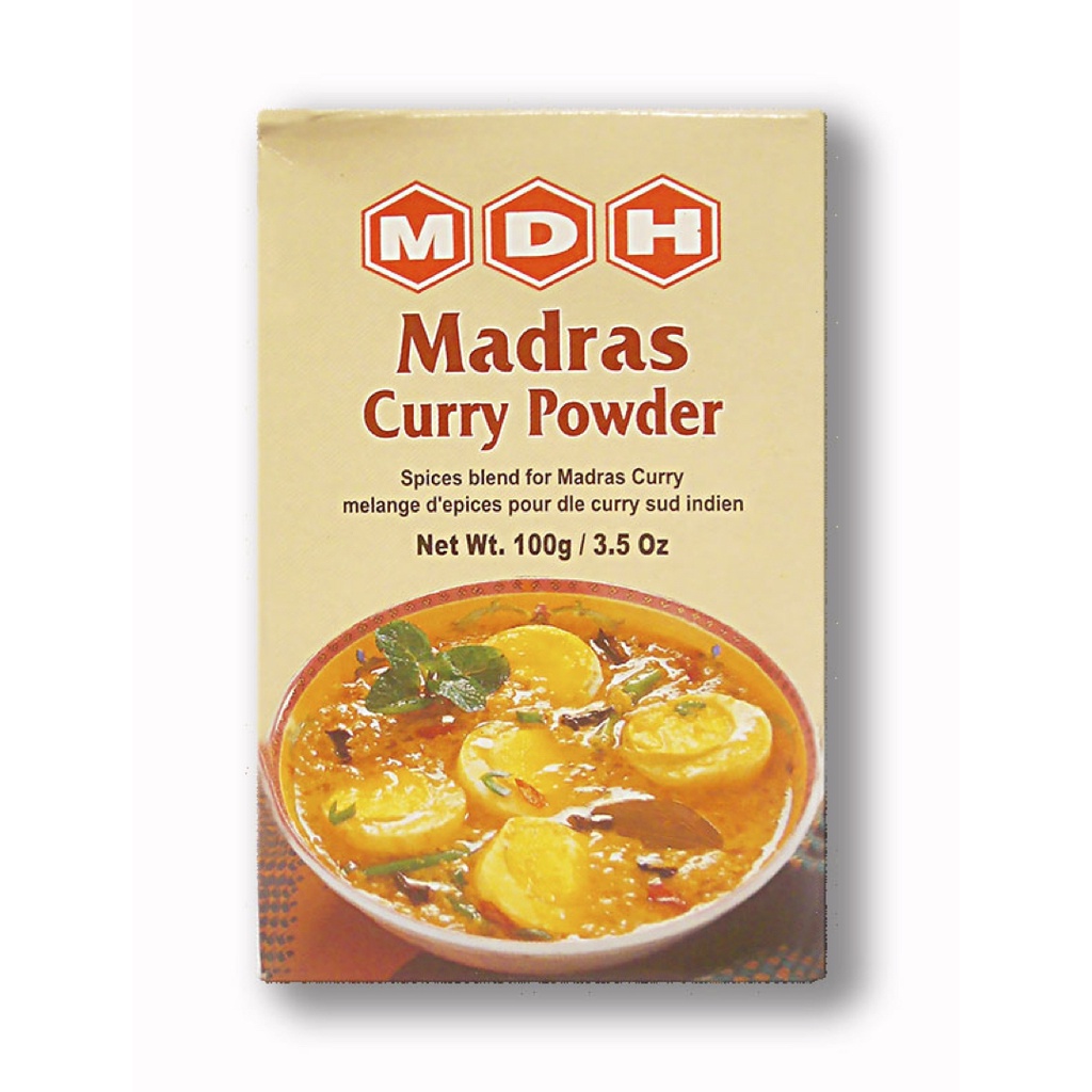 MDH Madras Curry Powder 100g ++ เอ็มดีเอช ผงเครื่องแกงกะหรี่มาดราส แกงกะหรี่อินเดียใต้ 100 กรัม