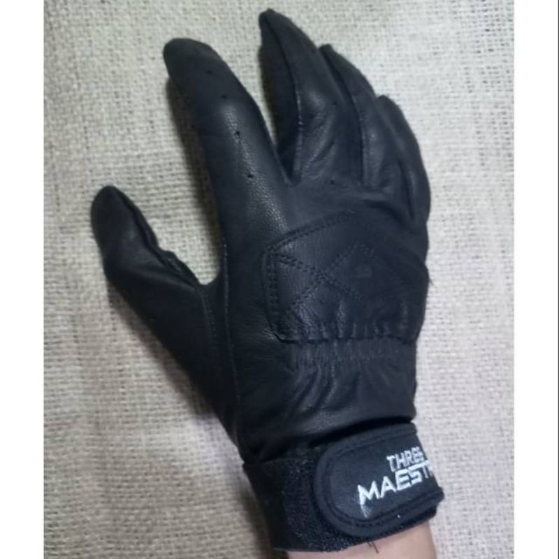 THREE MAESTRO MOTORCYCLE GLOVES แบบซอง ถุงมือหนังยาว THREE Maestro