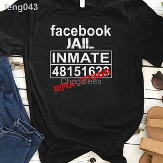 ♟₪๑Facebook Jail Inmate 48151623 ทำซ้ำผู้กระทำผิดเสื้อยืดผู้ชายหลวมพิมพ์กราฟิก Fashion
