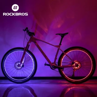 【TH Delivery】ROCKBROS ไฟฮับจักรยาน ตรวจจับการสั่นสะเทือน ไฟเตือนภูเขา ชาร์จ usb ขนาดเล็ก แบบพกพา กันน้ํา สําหรับเด็ก 7 สี