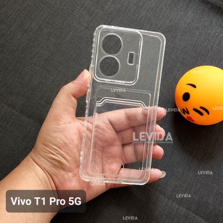 เคสโทรศัพท์มือถือแบบใส พร้อมช่องใส่บัตร สําหรับ Vivo V20 Vivo T1 Pro 5G Vivo T1 5G Vivo V21 5G Vivo V21E 4G Vivo V23 5G Vivo V23E Vivo T1 Pro Vivo T1 Vivo V21 5G Vivo V21E Vivo V23 5G Vivo V23E Vivo V20