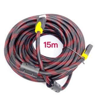 สาย HDMI Cable  HD 1080P (M/M) V1.4 สายถัก 15เมตร