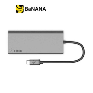 Belkin USB-C 6 in 1 Multifunctional Converter Hub Gray (F4U092btSGY) by Banana IT