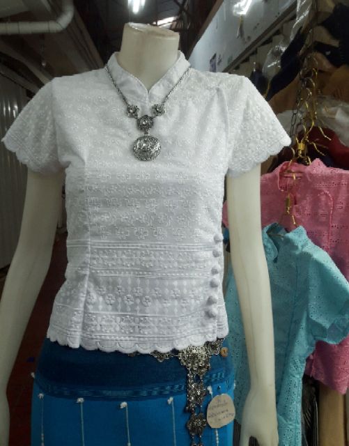 # เสื้อน้องเหมย #ผ้าลูกไม้คอตตอน 100%