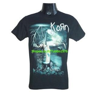 เสื้อยืดโอเวอร์ไซส์เสื้อวง Korn เสื้อยืดแฟชั่นวงดนตรี เสื้อวินเทจ คอร์น KON1009S-3XL