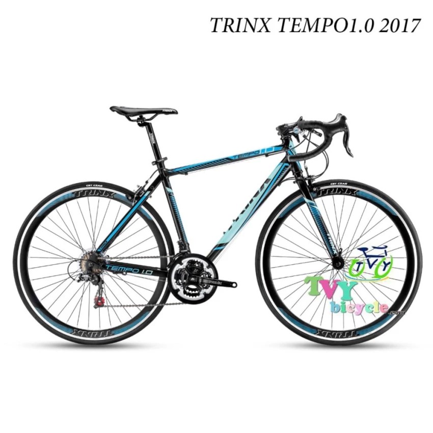 TRINX จักรยานเสือหมอบ รุ่น TEMPO1.0 (2017) size 54 (สีดำ/น้ำเงิน)
