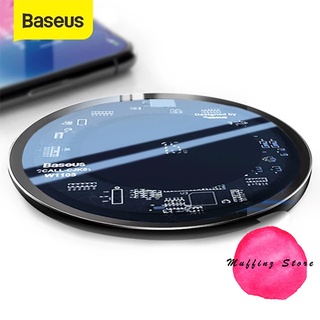 💜ถูกจริง/ส่งไว📦 Baseus ที่ชาร์จไร้สาย/แท่นชาร์จไร้สาย 15W Quick Wireless Charger 12V/2A 9V/2A 5V/2A Qi (แถมสาย Type C)