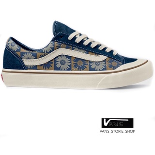 VANS STYLE 36 DECON SF DAISY CHECKERBOARD DRESS BLUE SNEAKERS สินค้ามีประกันแท้