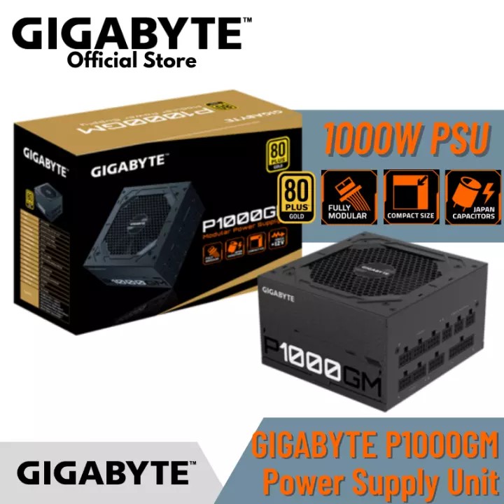 POWER SUPPLY (อุปกรณ์จ่ายไฟ) GIGABYTE P1000GM 1000W (80 PLUS Gold) 10y. Shopee Thailand