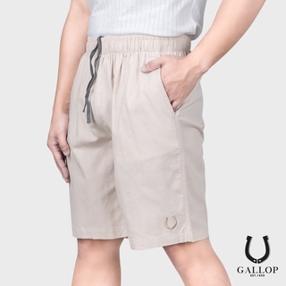 GALLOP : CASUAL SHORTS  กางเกงขาสั้นเอวยางยืด รุ่น GSP9002 สีครีม