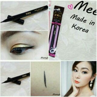 Mee Brightly Sharp Eyeliner Waterproof #Black แท้