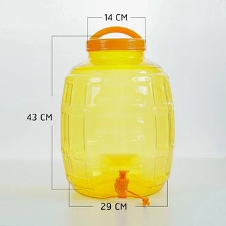 Yongling ถังน้ำ ถังน้ำดื่ม PET ขนาด 20 ลิตร ถังน้ำมีก๊อกพร้อมหูหิ้วรุ่น ลาย 2