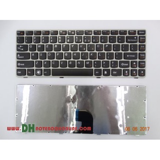 Keyboard LENOVO Z360 ปุ่มดำ สีเทา (ภาษาไทย-อังกฤษ)