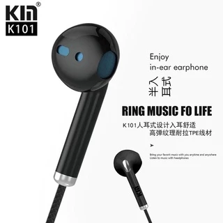 ของแท้ 100% KIM K101 Stereo Sound หูฟัง หูฟังสำหรับโทรศัพท์ทุกรุ่น