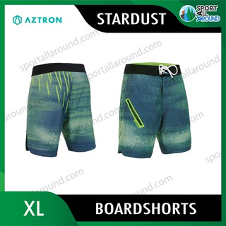 Aztron Polyester Spandex Stardust Green Boardshorts กางเกงกีฬา ระบายอากาศได้ดี แห้งไว ใส่สบายไม่ร้อน