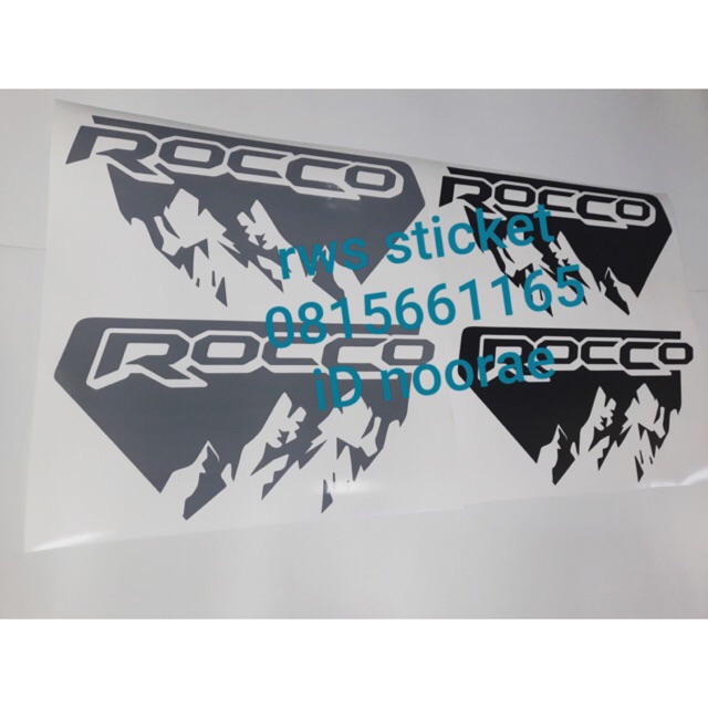 สติ๊กเกอร์ ROCCO สำหรับติดแก้มท้ายรถ TOYOTA REVO 2020