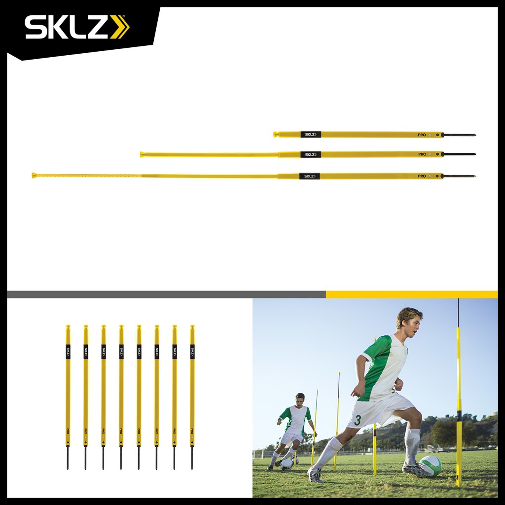 SKLZ - Pro Training Agility Poles / 8 ชิ้น เสาสลาลม เสาสไลด์ เสาฝึกซ้อมฟุตบอล เสาฝึกซ้อมวิ่งซิกแซก เ