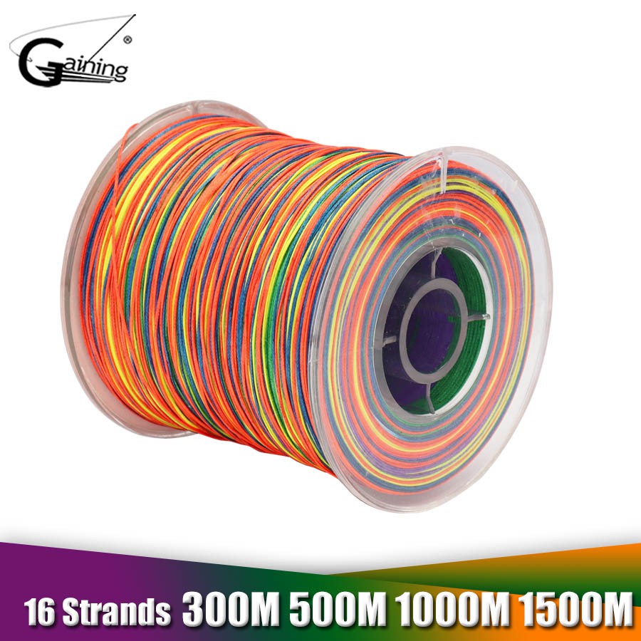 สายถัก 16 Strands PE Braid หลากสี Super Power Japan Multifilament PE Line