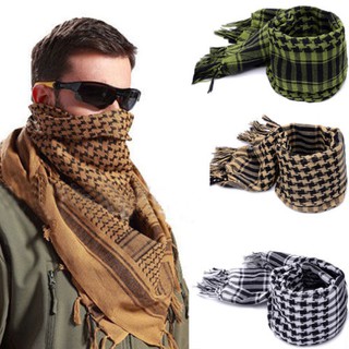 ผ้าพันคอ Shemagh KeffIyeh สไตล์อาหรับ แฟชั่นทหาร กองทัพทะเลทราย