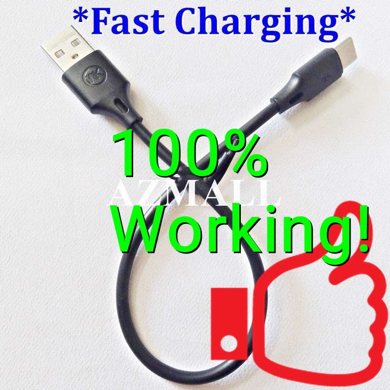 (QC 3.0) WK / lOVIS สาย PowerBank Type C สั้น 30 ซม. HUA(WEI) Y9s P9 Plus Honor 9X Play 8 Pro Nova 4