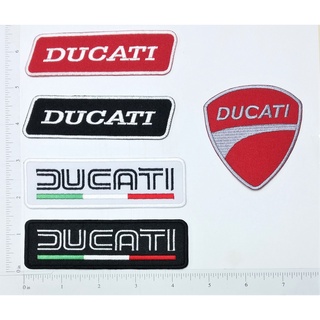 DUCATI Logo ดูคาติ โลโก้ ตัวรีดติดเสื้อ เย็บติดเสื้อ อุปกรณ์ตกแต่งเสื้อ