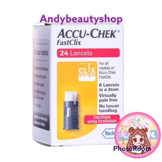 Accu-chek FastClix Lancets เข็มเจาะเลือด 24 เข็ม (1 กล่อง) exp 06/2025