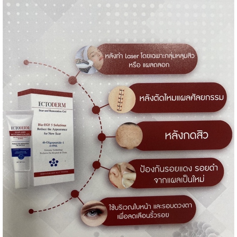 Ectoderm เอคโตเดิร์ม เจลลดแผลเป็นที่คลินิกใช้10กรัม