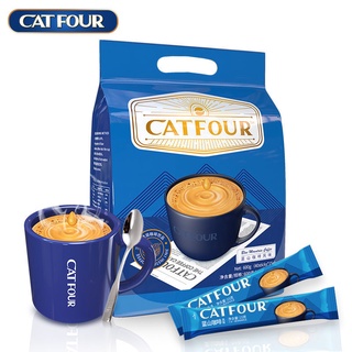 ☾❁Catfour [Jingkou] 50 Blue Mountain Coffee Powder Instant Refreshing Essence คาปูชิโน่ ทรีอินวัน เติมความสดชื่น