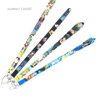 สายคล้องคอพิมพ์ลายการ์ตูน One Piece สําหรับห้อยโทรศัพท์มือถือพวงกุญแจ