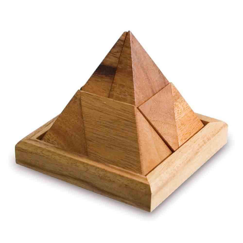Ama-Wood ของเล่นไม้ ปิระมิด 9 ชิ้น (Wooden Pyramid Puzzle 9 Pcs)