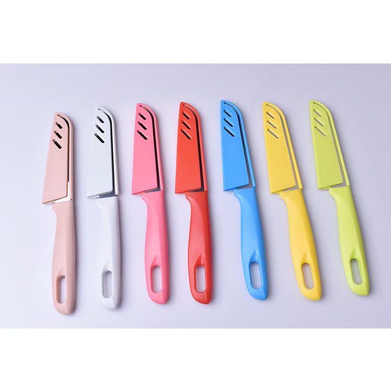 มีด มีดปลอกผลไม้ สแตนเลส ด้ามพลาสติก พกพาง่าย คมมากๆ มีดอเนกประสงค์ - 3