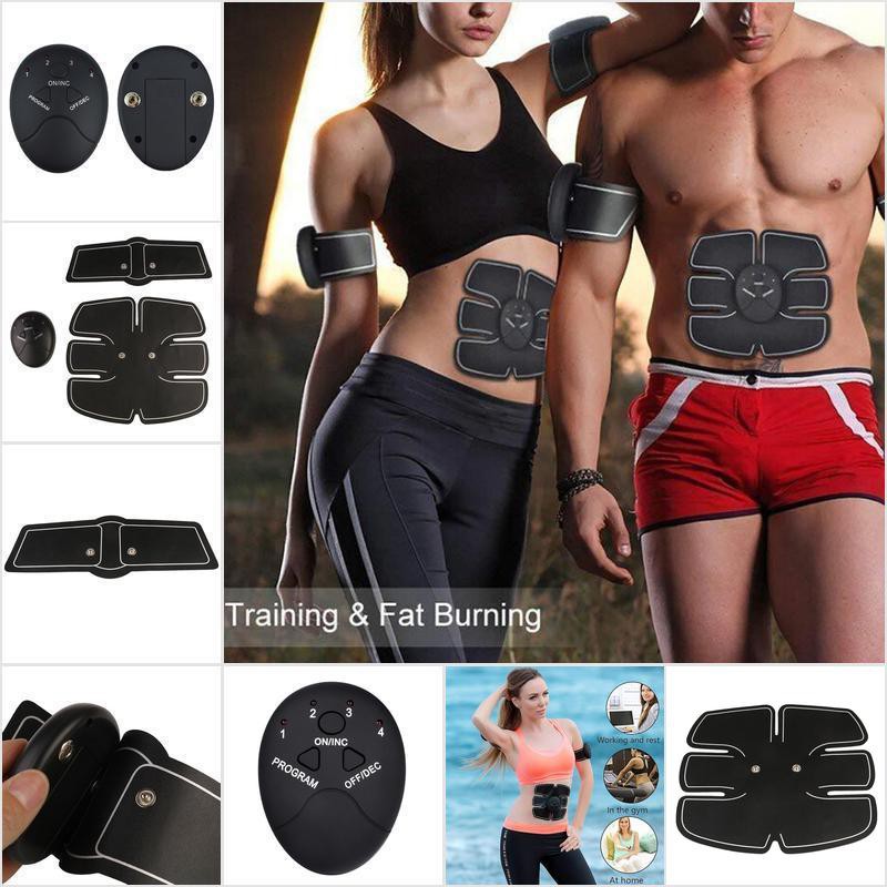 Smart~Abs Stimulator Abdominal Muscle Training Pad Ems Body Fit Slimming Trainer