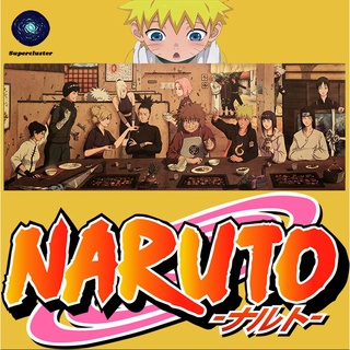 โปสเตอร์กระดาษคราฟท์ลายการ์ตูน Naruto "Dinner Time" Limiti! ขนาด 50.5x35 ซม.