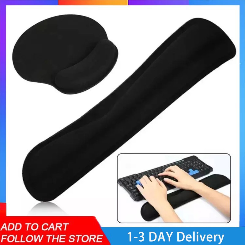 Gel Gaming Keyboard and Mouse Rest Mat Pad, Ergonomic Wrist Support