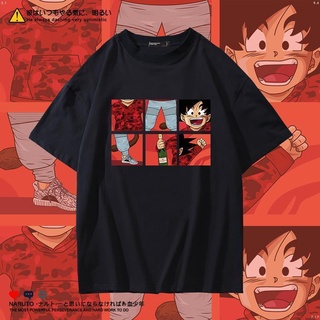 [COD]เสื้อยืดแขนสั้น พิมพ์ลายการ์ตูนอนิเมะ Goku แฟชั่นฤดูร้อน สําหรับผู้ชาย และผู้หญิง และนักเรียน S-5XL