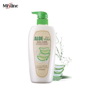 Mistine Aloe Vera Sun Care Shower Cream 500 ml. มิสทิน อโลเวร่า ซัน แคร์ ครีมอาบน้ำ ครีมอาบน้ำว่านหางจระเข้ สบู่อาบน้ำ