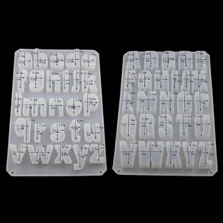 Saranta_resin (พร้อมส่ง) แม่พิมพ์ซิลิโคน มี2แบบ พิมพ์ใหญ่-พิมพ์เล็ก รูปอักษรภาษาอังกฤษ 26 ช่อง 34x 22x 2.6cm ใช้ทำเรซิ่น