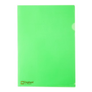 แฟ้มซองพลาสติก A4 สีเขียว (แพ็ค12ซอง) ตราช้าง 405/Green A4 Plastic File Folder (Pack of 12) Elephant 405