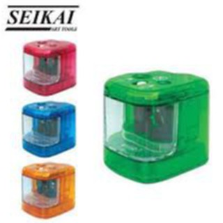 เครื่องเหลาดินสอไฟฟ้า 2 รู พกพาสะดวก SEIKAI AA00175 ***ขอสงวนสิทธิ์ในการเลือกสี***