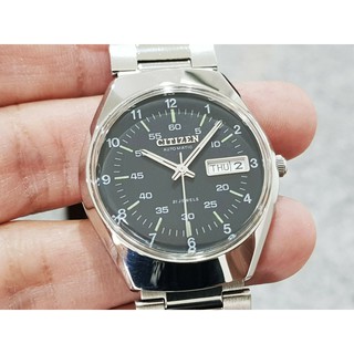 citizen automatic ตัวเรือนสภาพสวย หน้าดำทหาร military ล้างเครื่องหยอดน้ำมันมาเรียบร้อยแล้วครับ