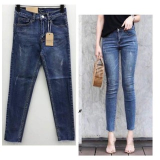 Re-Stock ‼️ Jeans Houseกางเกงยีนส์ขาเดฟขาตัด ผ้า Zara สุดสวย