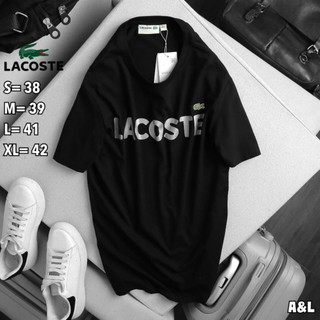 LC👕LACOSTE เสื้อยืดคอกลมแขนสั้นแบรนด์นำเข้า ⛔️ราคารวมค่าจัดส่งค่ะ⛔️